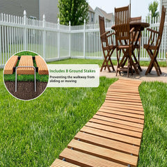 LANVIA garden pathway with ground stakes for secure installation