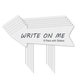 LARREEDE Blank Arrow Sign 17x6 inches with stakes