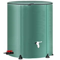 Laspeiraux collapsible rain barrel 105 gallon green front view