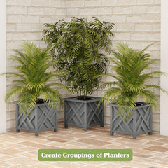 Lattice design detail on the Pure Garden Planter Box