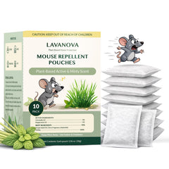 LAVANOVA Mouse Repellent Pouches pack of 10, peppermint scent