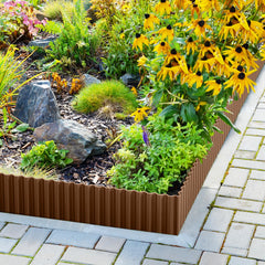 LAVEVE garden edging installed in a flower bed