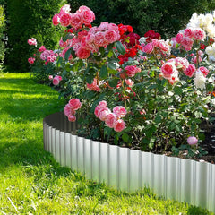 LAVEVE garden edging rolled out in a garden setting