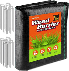 LAVEVE Weed Barrier Fabric black 3FT x 50FT front view