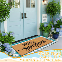 Layered doormat set placed at front door