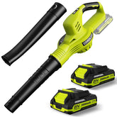 LAZYBOI Cordless Leaf Blower in green with ergonomic handle
