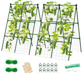 Lazzmonk 2 Pack Cucumber Trellis A-Frame design front view