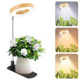 LBW Grow Light for Indoor Plants, Bamboo Grain Design, Front View
