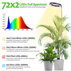 LBW grow light in use with indoor plants
