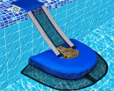 LCHUANG Pool Animal Escape Ramp Frog-Saver-Log front view, blue color