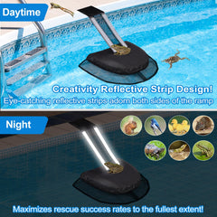 LCHUANG Pool Animal Escape Ramp reflective strip detail