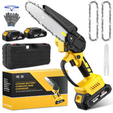 LCOIEDU Mini Chainsaw 6-Inch yellow model front view