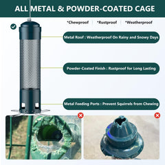 LCSEVEN bird feeder with clear plastic seed tube