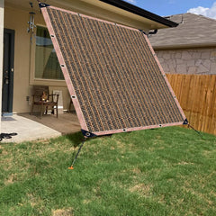 LCYFBE 90% Sun Shade Cloth 6 x 6 FT Mocha grommet detail