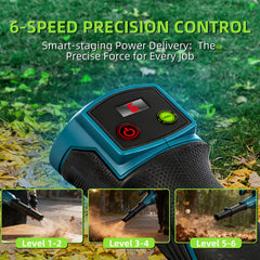 LEAWINDY leaf blower with two connectable tubes attached