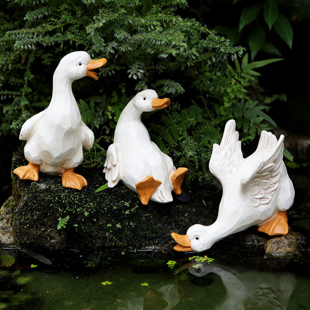 LEGIFO Duck Garden Statue Set of 3, front view