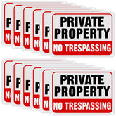 LEIFIDE No Trespassing sign front view, reflective aluminum