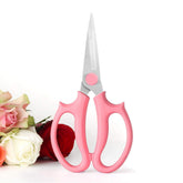 Leize Flower Scissors front view in pink colour