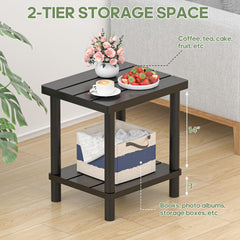LEJANEOYE Outdoor Side Table in garden setting