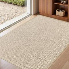 LEKEEPGO Door Mat 32"x47" in Khaki, front view