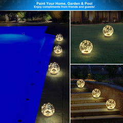 LENONE 6.5 Inch Floating Pool Lights Side View