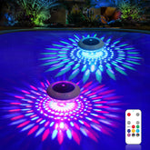 LENONE Floating Pool Light front view, 6.5 inches, white