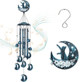 LESES Cat Memorial Wind Chime front view with blue design