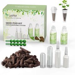 LETPOT 172 Pcs Hydroponic Growing Kit containing sponges and accessories