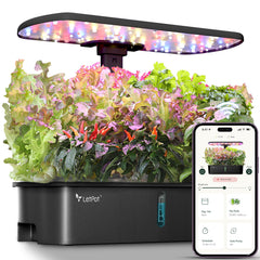 LETPOT Hydroponic Growing System 10-Pod Indoor Garden Kit in Black