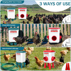 letsFix Automatic Chicken Waterer & Feeder system with bucket and cups