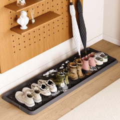 LFCONNECT Rubber Boot Tray front view, Black, 47"x16"