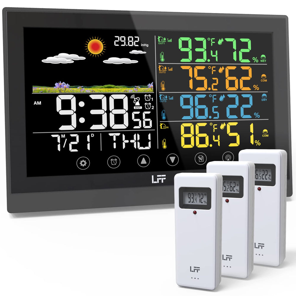 LFF Weather Station front view with 7.5-inch touchscreen