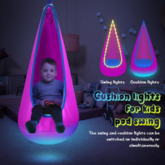 LFSMVT Kids Pod Swing remote control showing color options