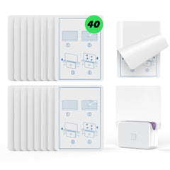 LFSYS 40 Pack Refill Sticky Cards for Fly Trap, clear front view