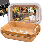 LHSHAD Air Fryer Liner rectangular for Ninja Foodi 8QT 10QT pack