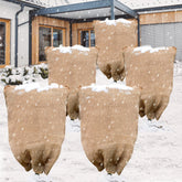 Liaycco 5-Pack burlap plant covers in natural colour, 32x40 inches