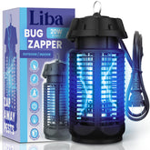 LiBa Bug Zapper Outdoor 20W front view with blue-violet light