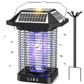 LiBa Bug Zapper Solar Outdoor front view with solar panels