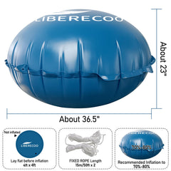 LIBERECOO 4FT round air pillow in pool setting