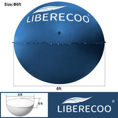 LIBERECOO 6FT round pool pillow blue model side view