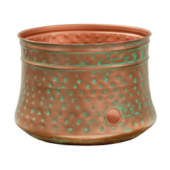 Liberty Garden 1917 Hose Pot front view with hammered patina finish