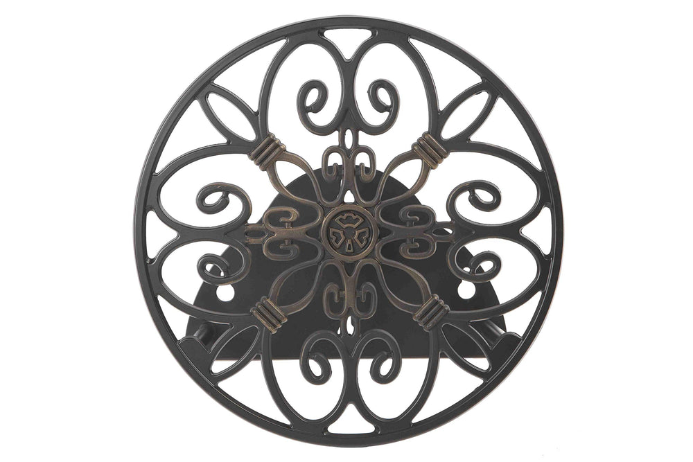Liberty Garden Hose Butler wall mounted black model front view