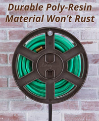 Liberty Garden Wall Mount Hose Reel with included 6-foot leader hose