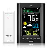 LICHI Wireless Indoor Outdoor Thermometer front view with LCD display