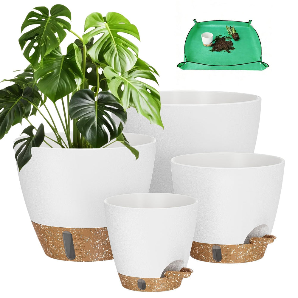 LifeNest 6-inch self-watering pot with clear water level indicator