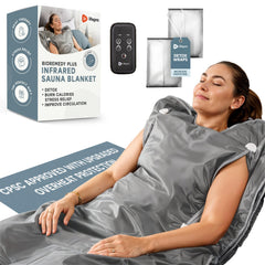 Lifepro BioRemedy Infrared Sauna Blanket gray model front view