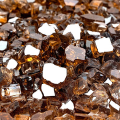 Lifestyle image of fire glass in an outdoor fire pit