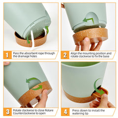 Lifestyle scene showing Vanslogreen planters on a windowsill
