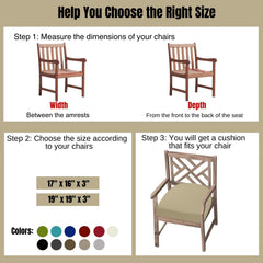 Lifestyle scene with idee-home outdoor chair cushions on patio furniture