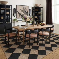 Lifestyle scene with PureCozy 5x7 rug in a modern living room